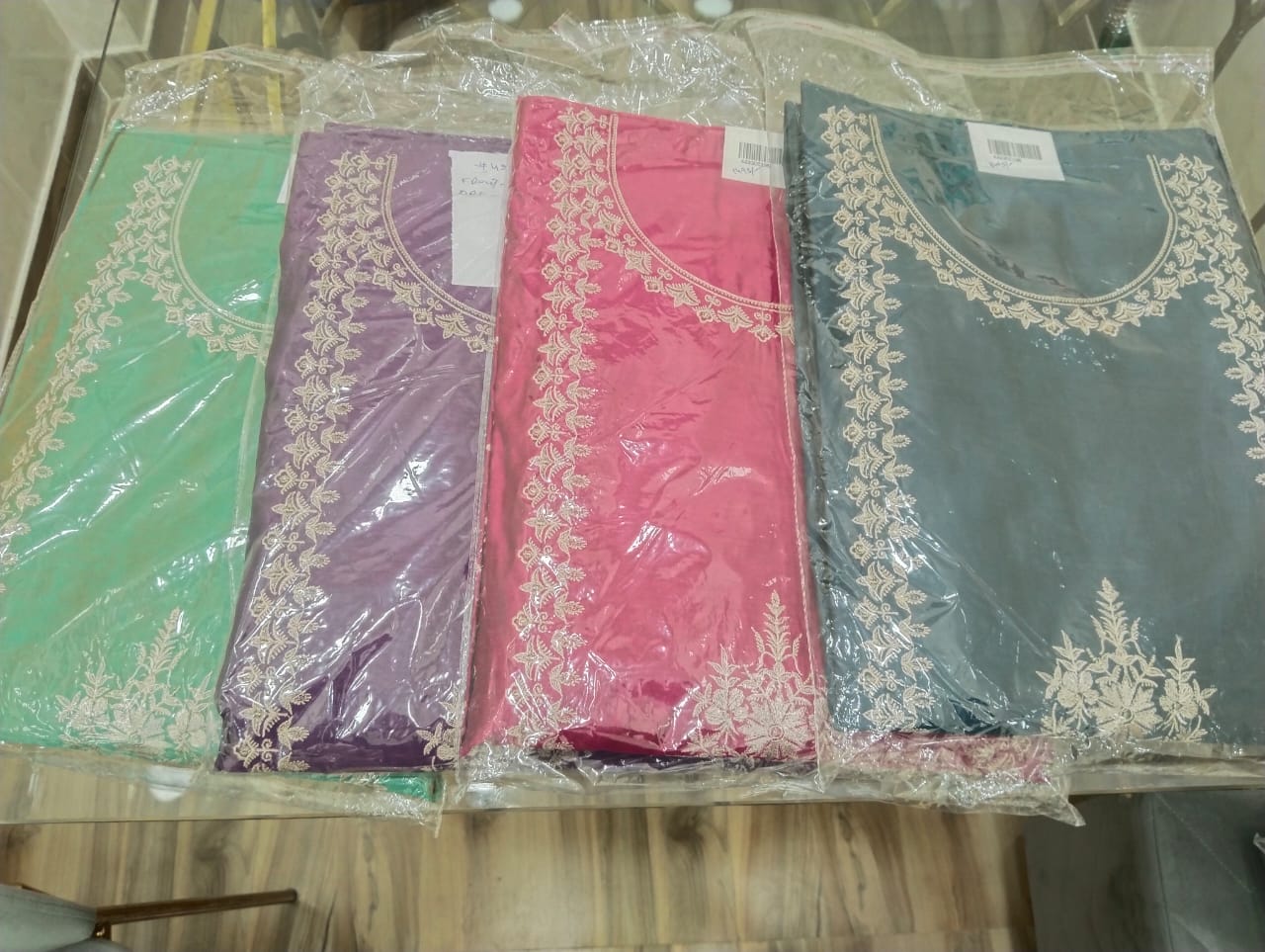 Embroidered Chanderi Suit Set