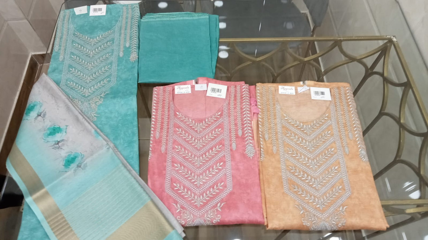 Embroidered Tussar Suit Set