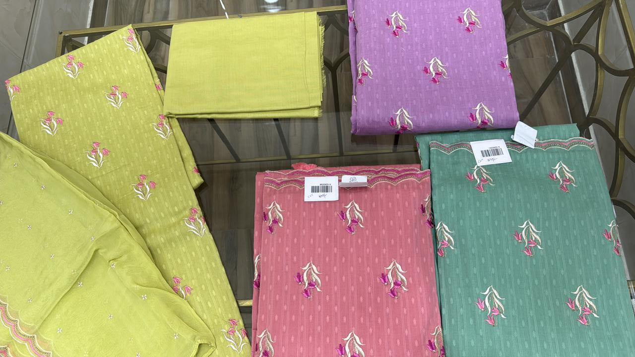 Embroidered Cotton Suit Set