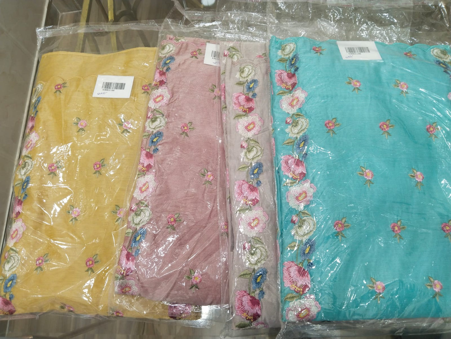 Embroidered Chanderi Suit Set