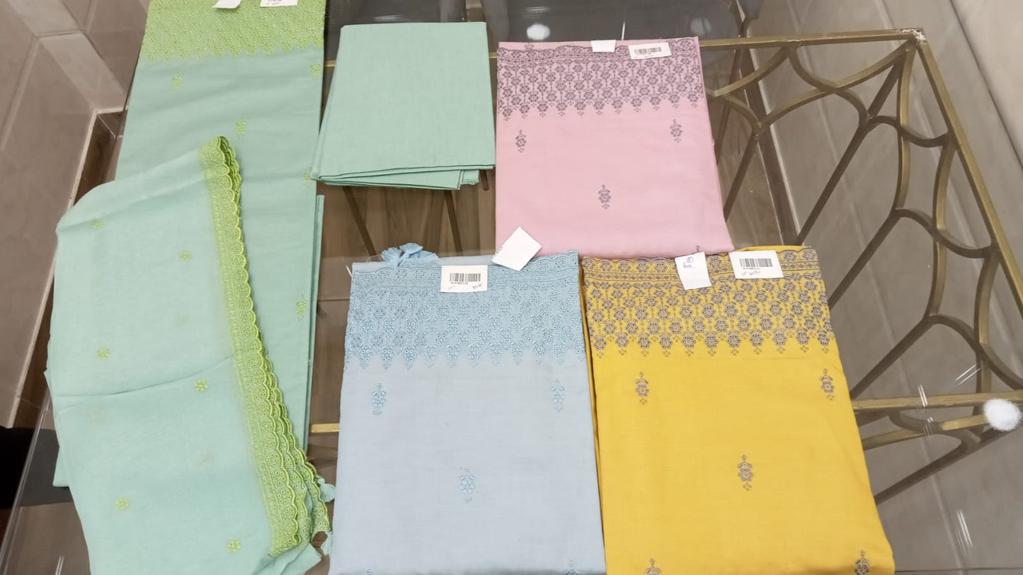 Embroidered Cotton Suit Set