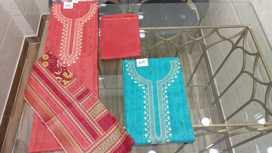 Embroidered Tussar Suit Set