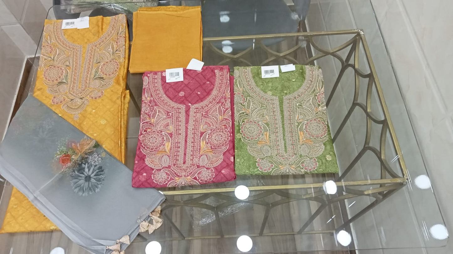 Embroidered Organza Suit Set