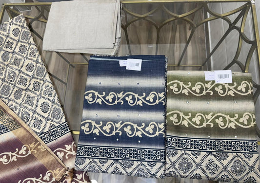 Embroidered Italian Tussar Suit Set