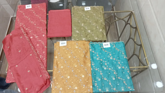 Embroidered Organza Suit Set