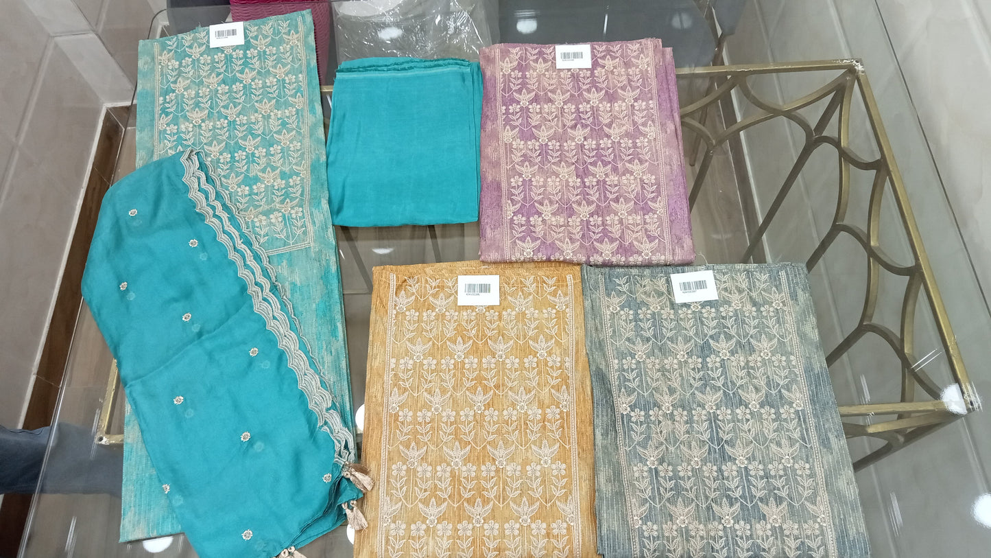 Embroidered Organza Suit Set