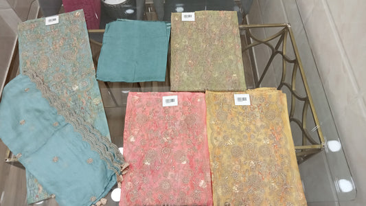 Embroidered Organza Suit Set