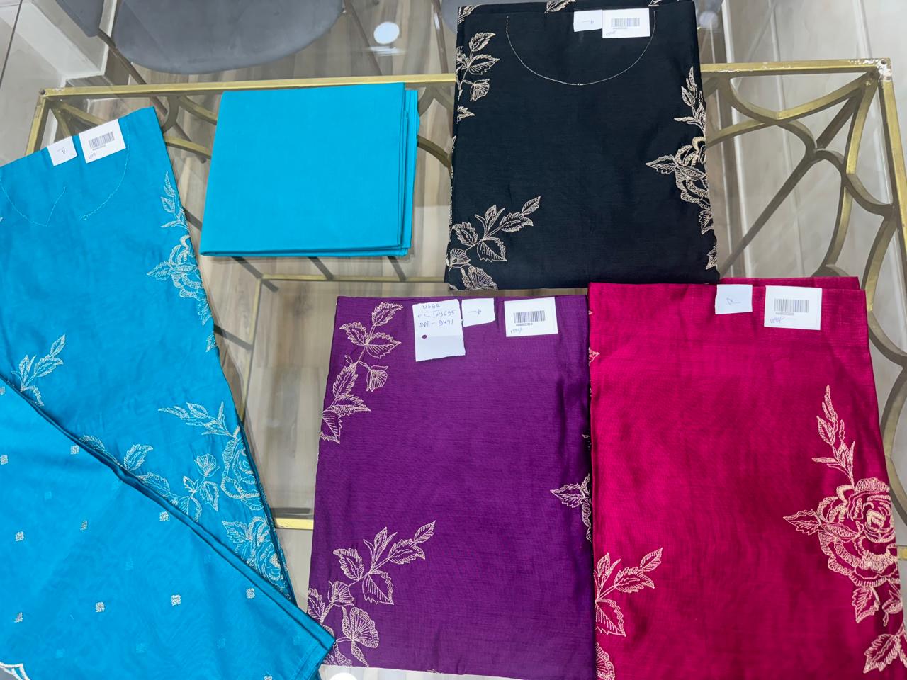 Embroidered Chanderi Suit Set