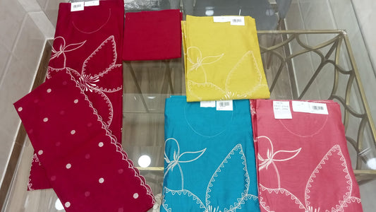 Embroidered Chanderi Suit Set