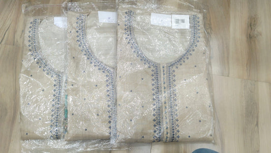 Embroidered Italian Tussar Suit Set