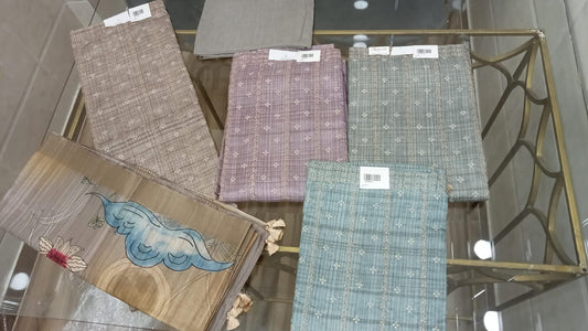 Embroidered Italian Tussar Suit Set