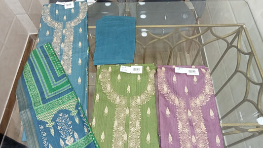 Embroidered Tussar Suit Set