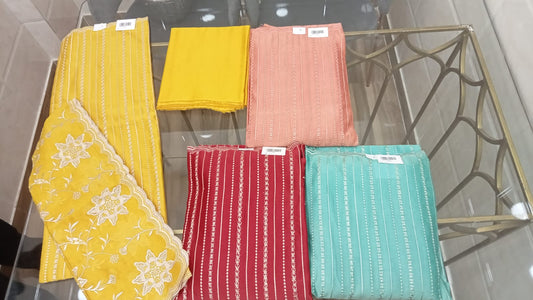 Embroidered Pure Chanderi Suit Set