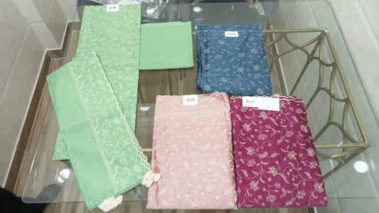 Embroidered Chanderi Suit Set