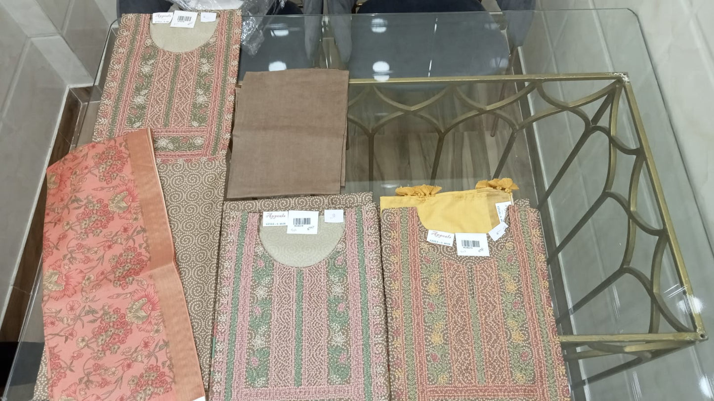 Embroidered Tussar Suit Set