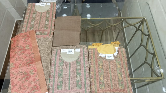 Embroidered Tussar Suit Set