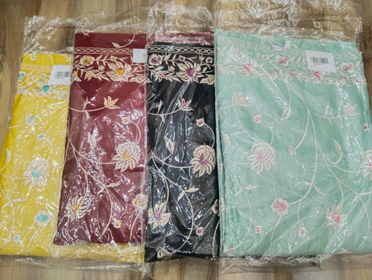 Embroidered Chanderi Suit Set