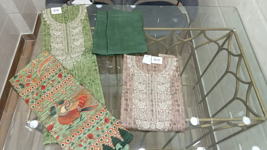 Embroidered Tussar Suit Set